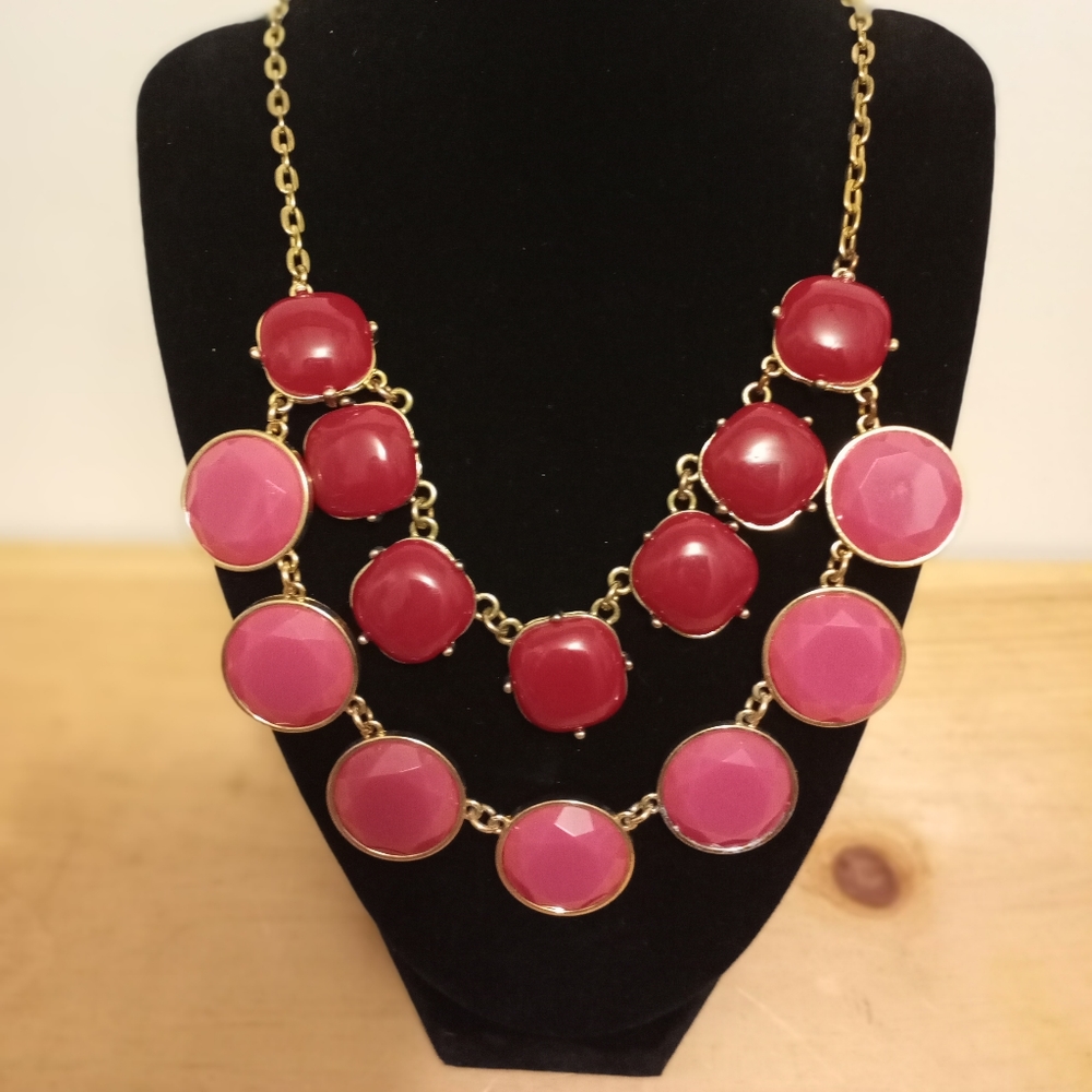 Rose and Pink Vintage Statement Necklace
